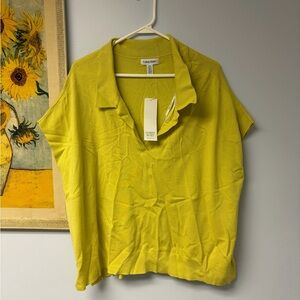 Calvin Klein Women's Vibrant Yellow Blouse